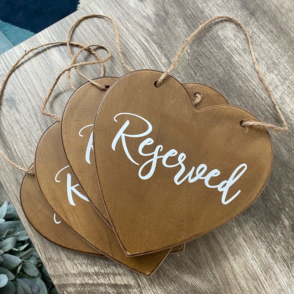 Hanging “Reserved” Signs